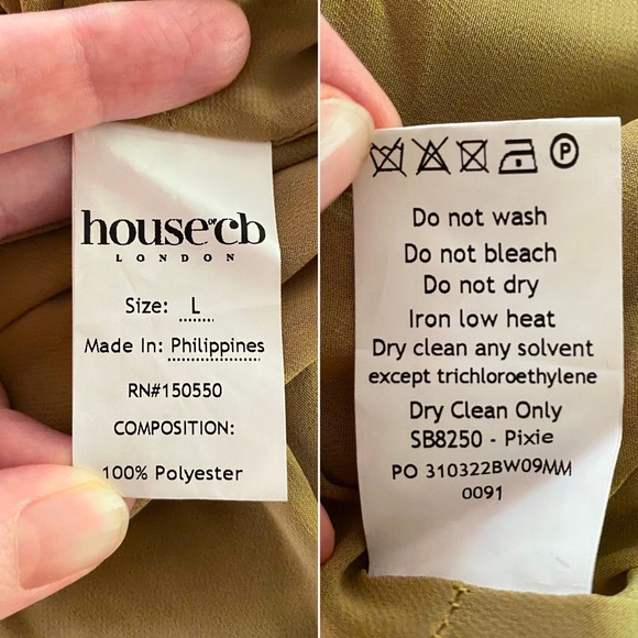 NEW House of CB Pixie Dress Olive Large - Picture 16 of 16